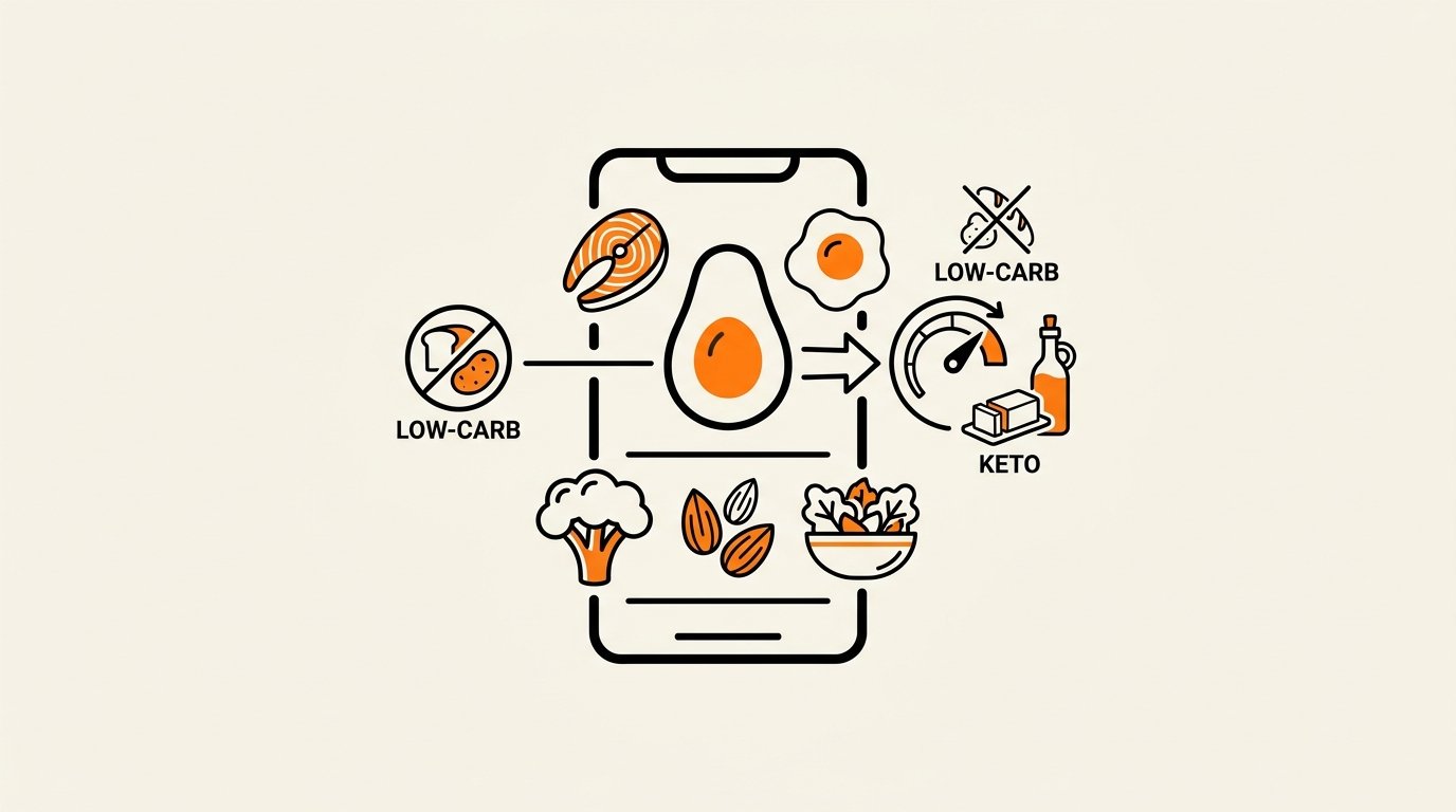 How each app handles low-carb and keto specifically