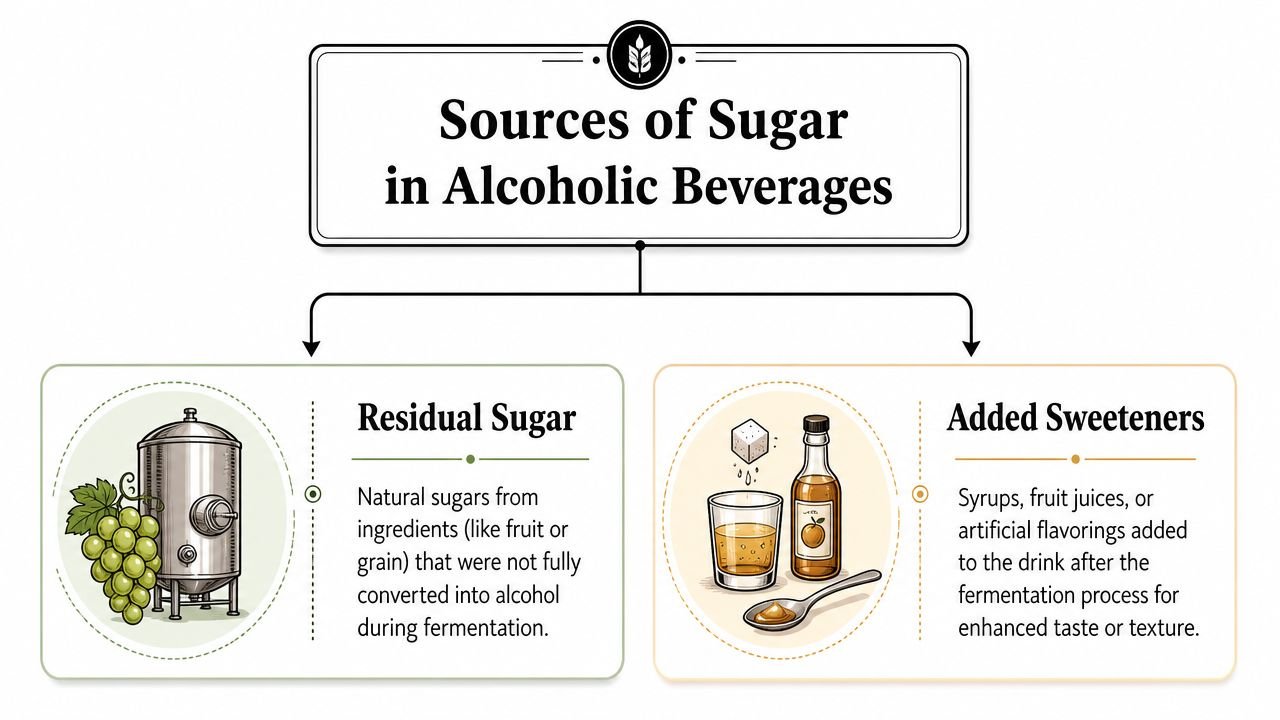 Where Does the Sugar in Alcohol Come From