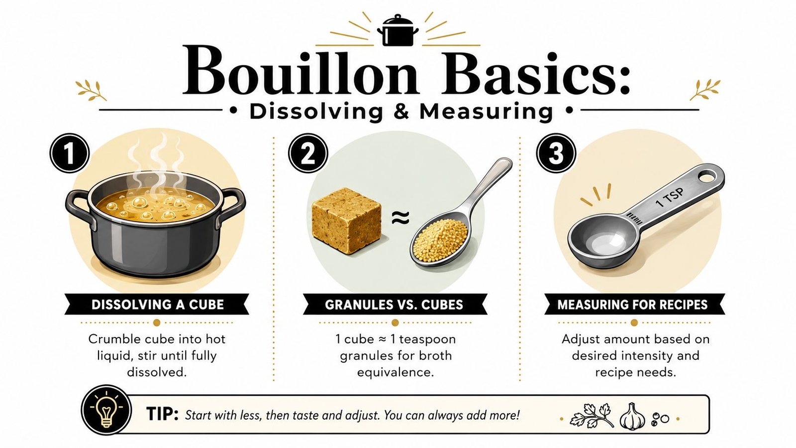 Bouillon Basics Dissolving and Measuring