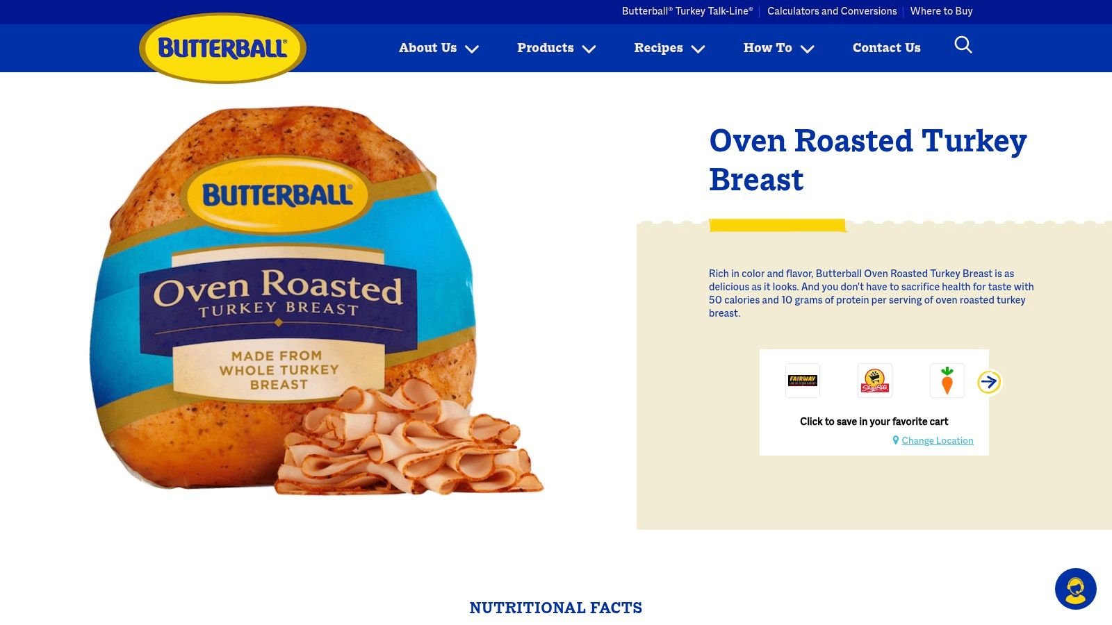 Butterball Oven Roasted Turkey Breast (Deli)